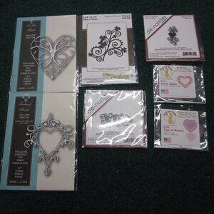 7 Valentine Hearts Shamrock Metal Dies Cards Scrapbooking